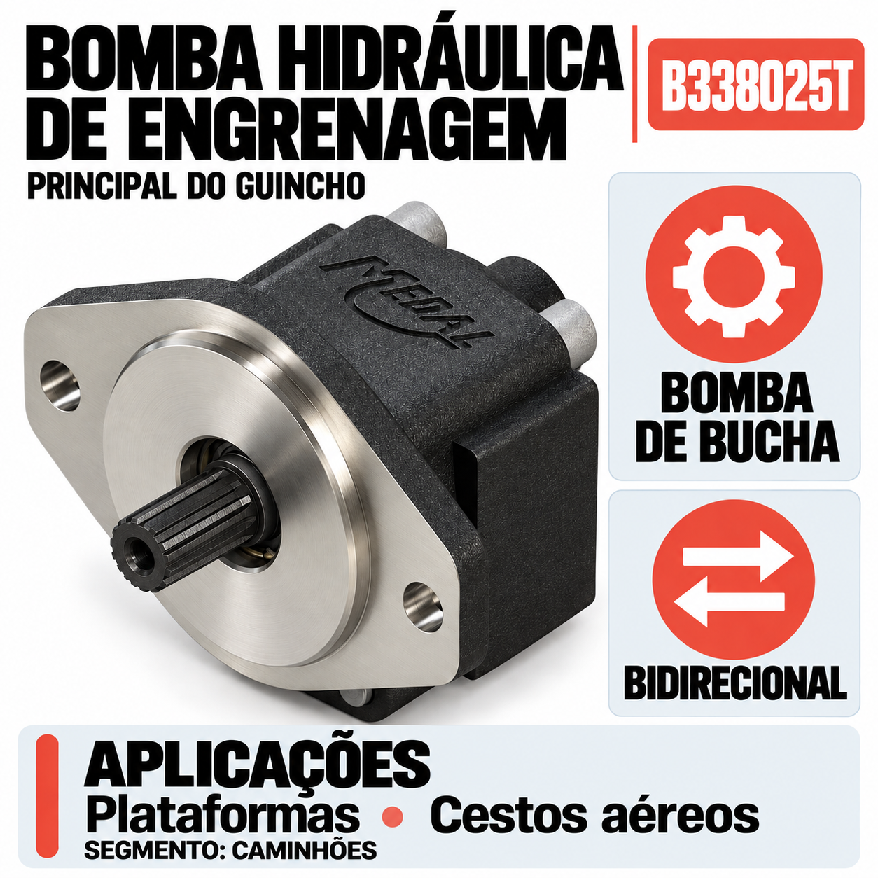 Bomba Hidráulica de Engrenagem 538022LT - Imagem 3